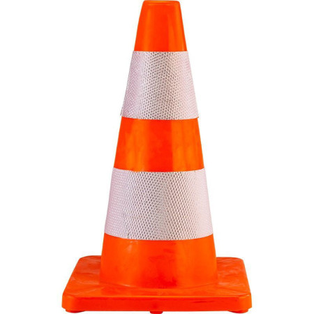 Κώνος Σήμανσης οδικής PVC με Βαριά Βάση 27x27cm 1,3kg 45cm Bormann Pro BPP2485 051824